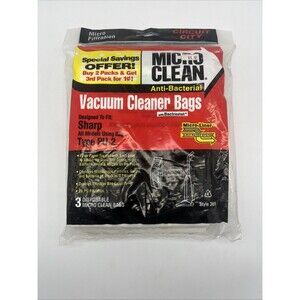 Circuit City Micro Clean Vacuum Cleaner Bags Sharp Type PU-2, Sealed
